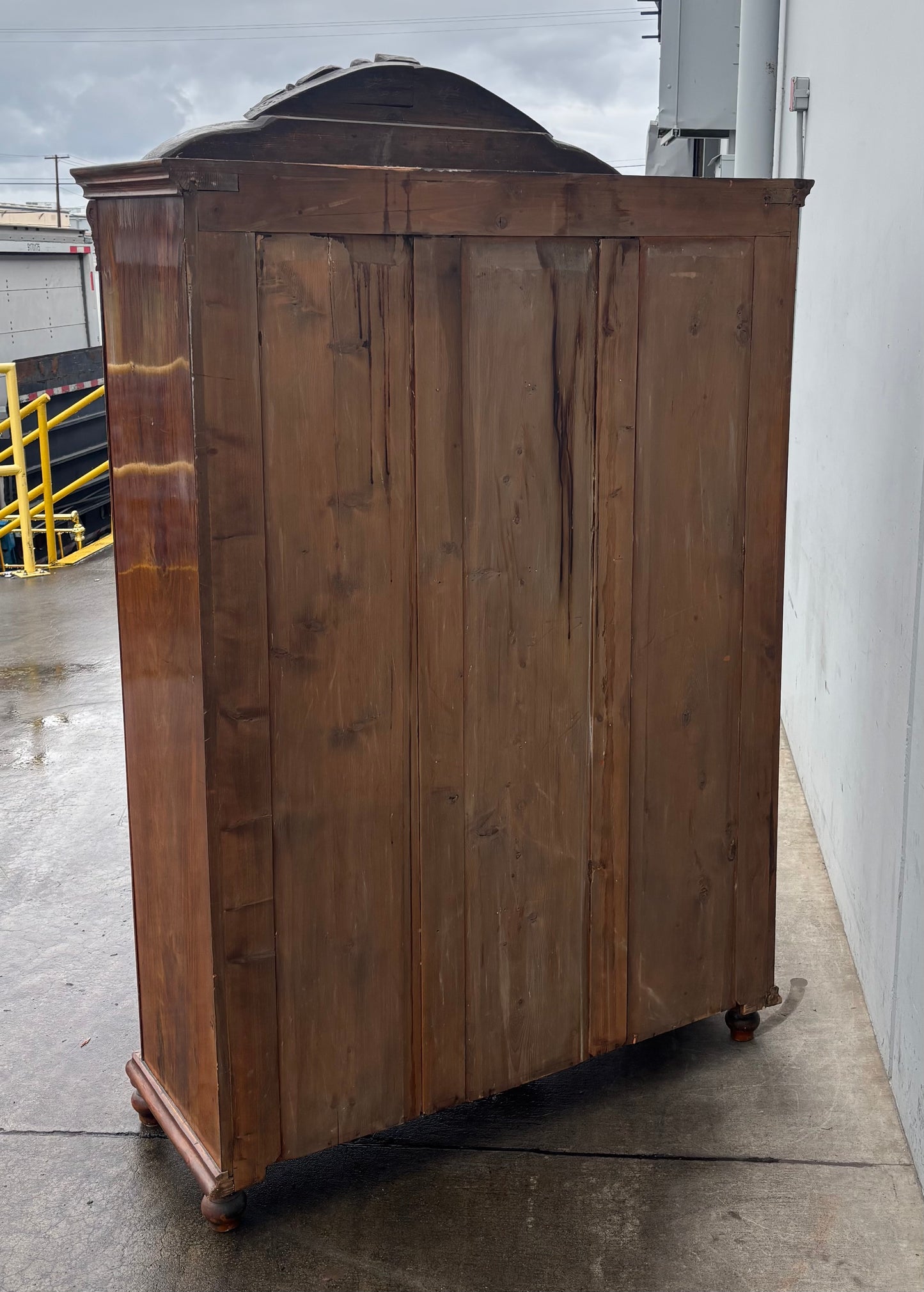 Vintage/antique two door walnut armoire/wardrobe cabinet (2/$350 each)