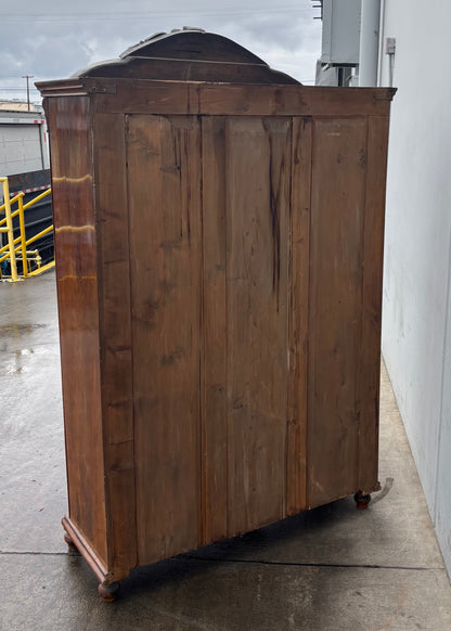 Vintage/antique two door walnut armoire/wardrobe cabinet (2/$350 each)