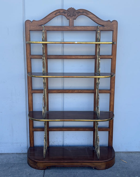 Drexel hand carved bakers rack/ shelf