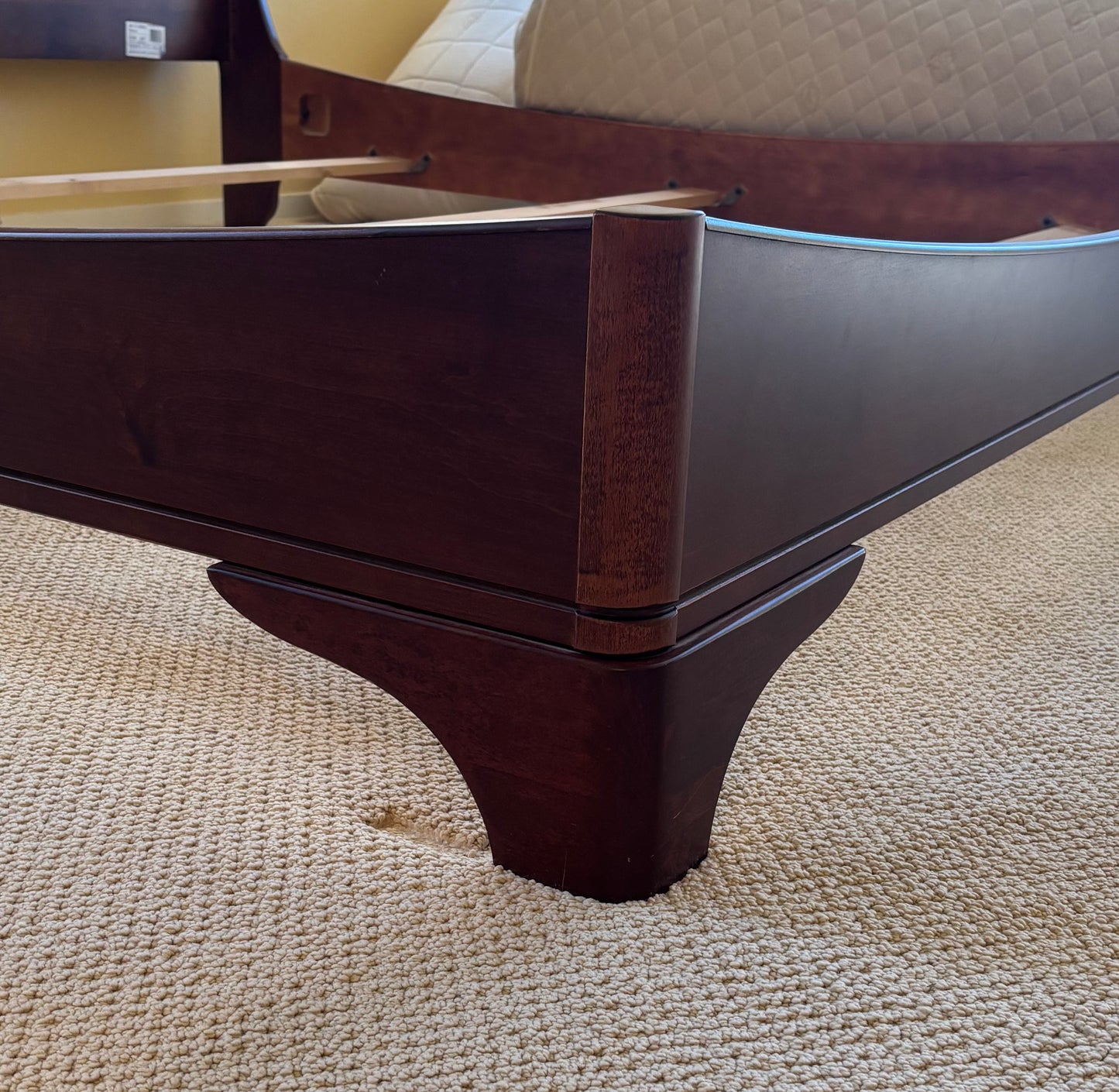 King size sleigh bed frame mobilier bourbon