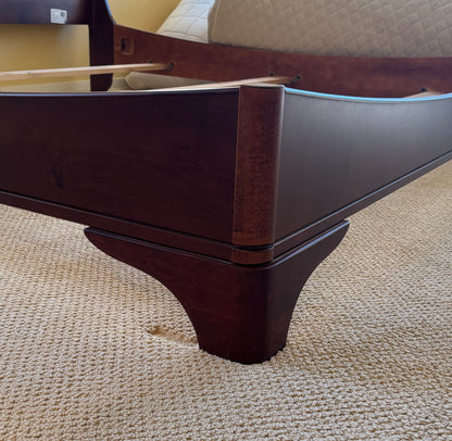 King size sleigh bed frame mobilier bourbon