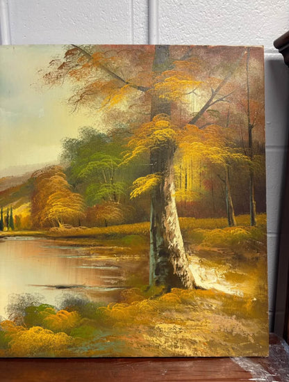 Vintage Scenery Oil Painting