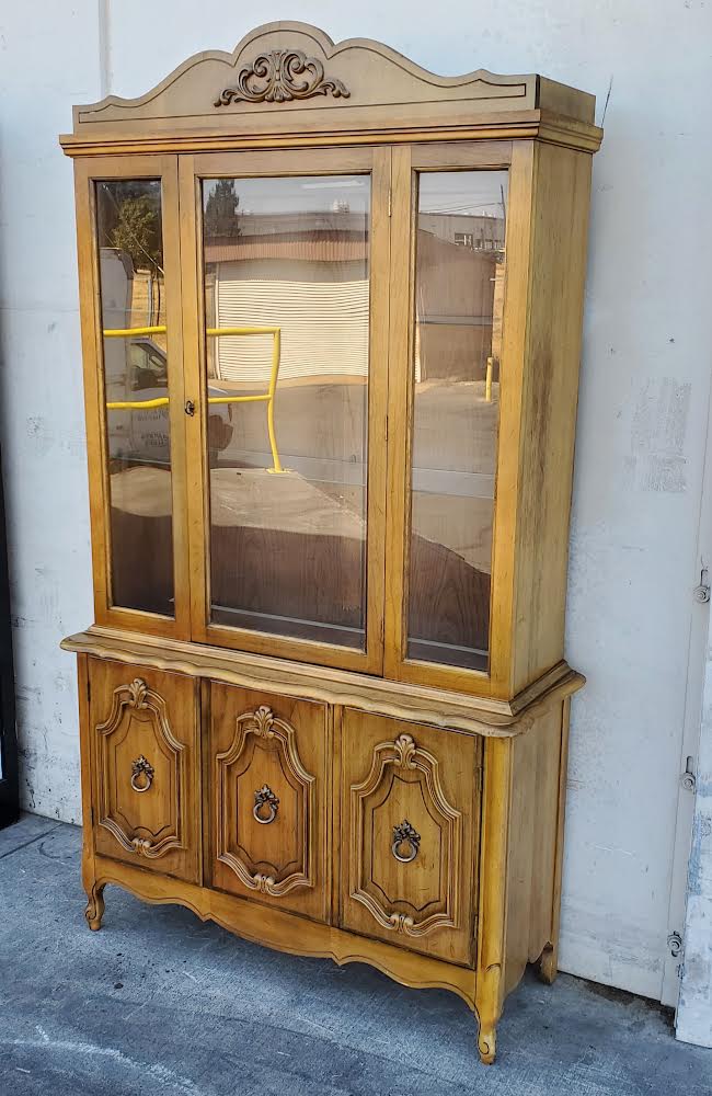 china hutch cabinet french provincial style vintage