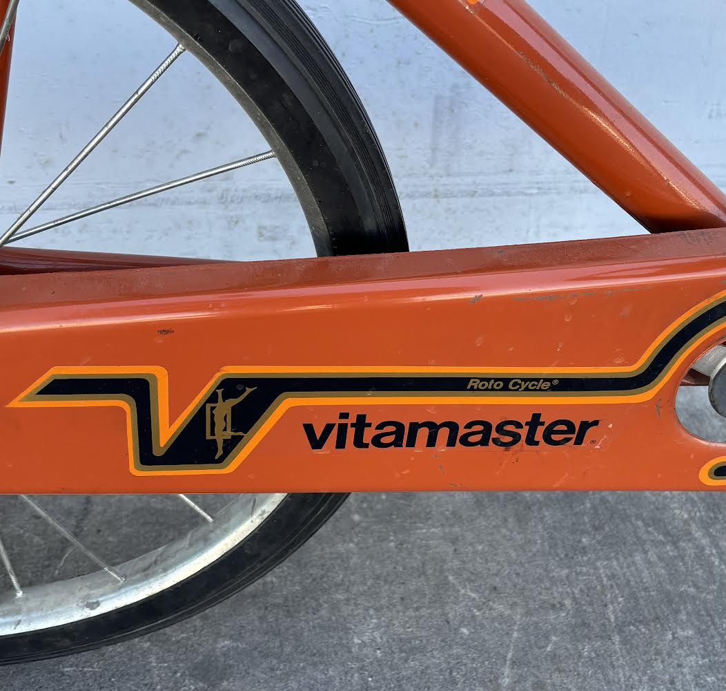 Vitamaster Roto vintage orange cycle exercise bike