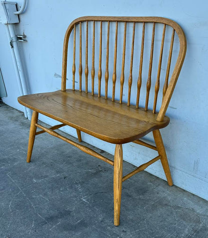 Antique Dinaire Oak Back Bench