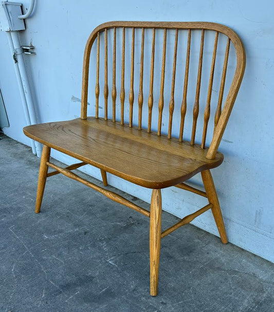 Antique Dinaire Oak Back Bench