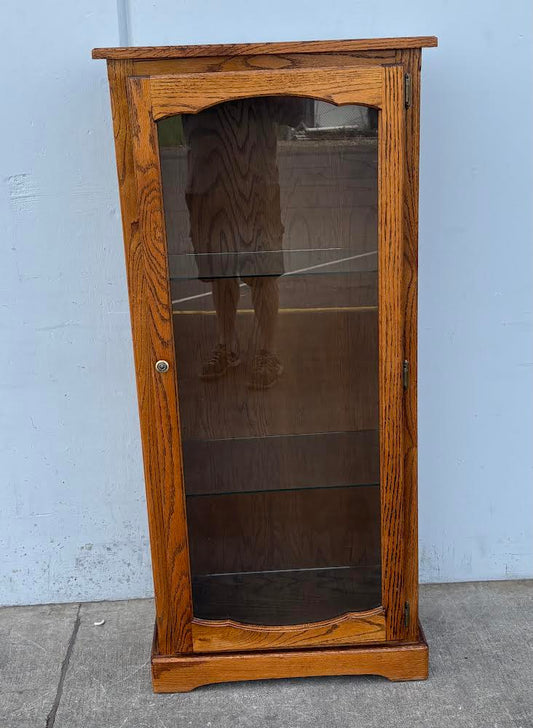 Vintage Curio Cabinet 3 tier Glass