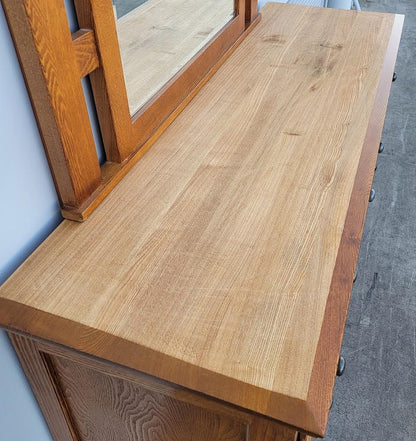 tradewins dresser with mirror lightwood