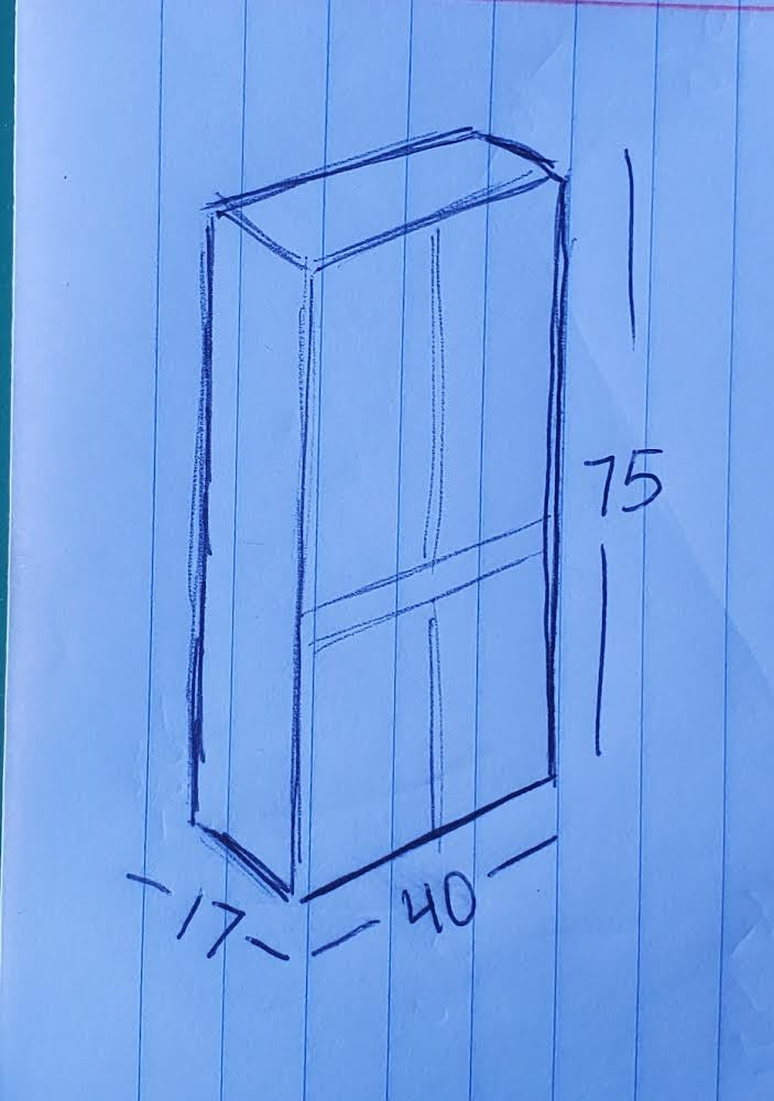 light wood/honey China display cabinet