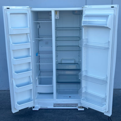 Whirlpool white side by side refrigerator