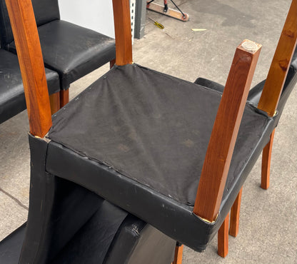 Black dining side chairs (8)