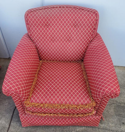 red armchairs (2) antique/ vintage