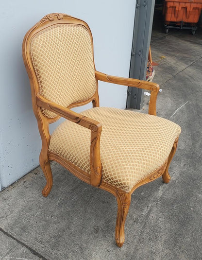 yellow/ beige dining armchair antique/ vintage