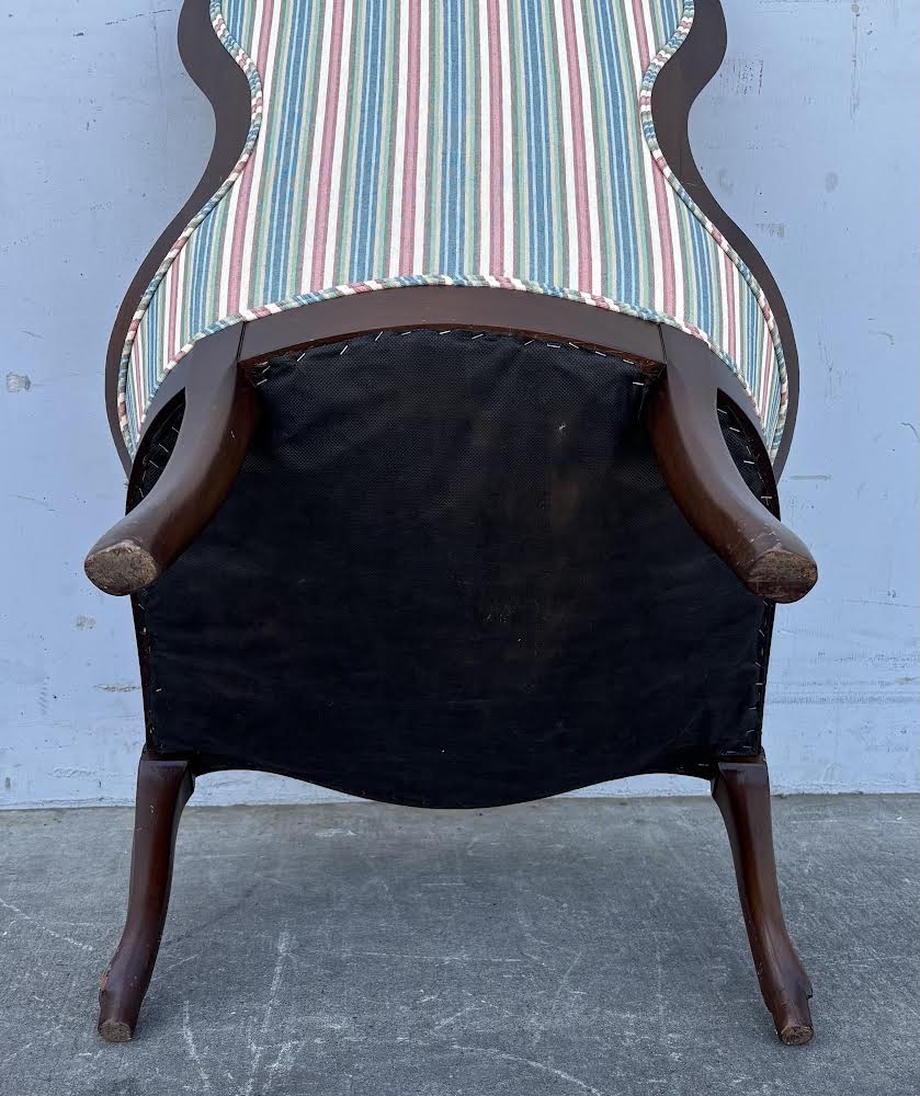 antique/ vintage Victorian style striped chair