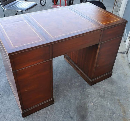 Pedestal/executive office desk dark wood