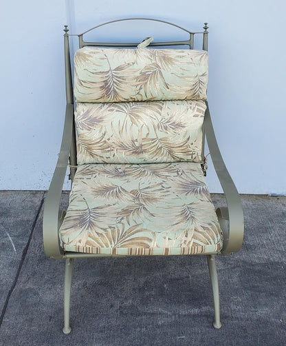 vintage aluminum patio chair with cushion