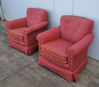 red armchairs (2) antique/ vintage