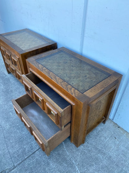 2 nightstands/end/side tables mid century modern