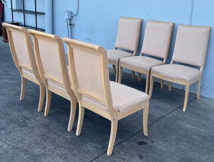 Thomasville light wood dining chairs (6)