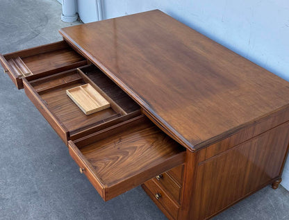 Shelbyville Desk Co. Walnut Vintage Executive Desk