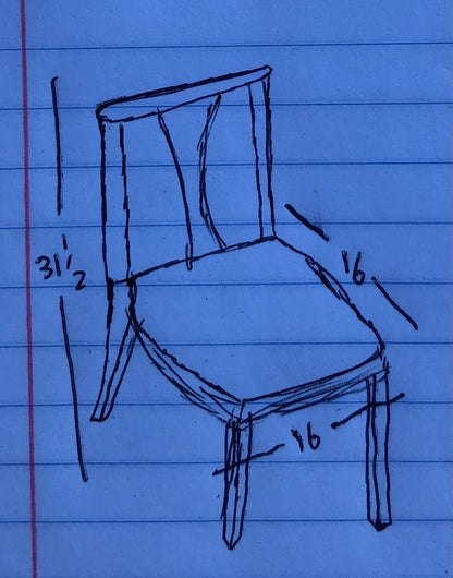 bamboo style (2) side dining chairs black cushion