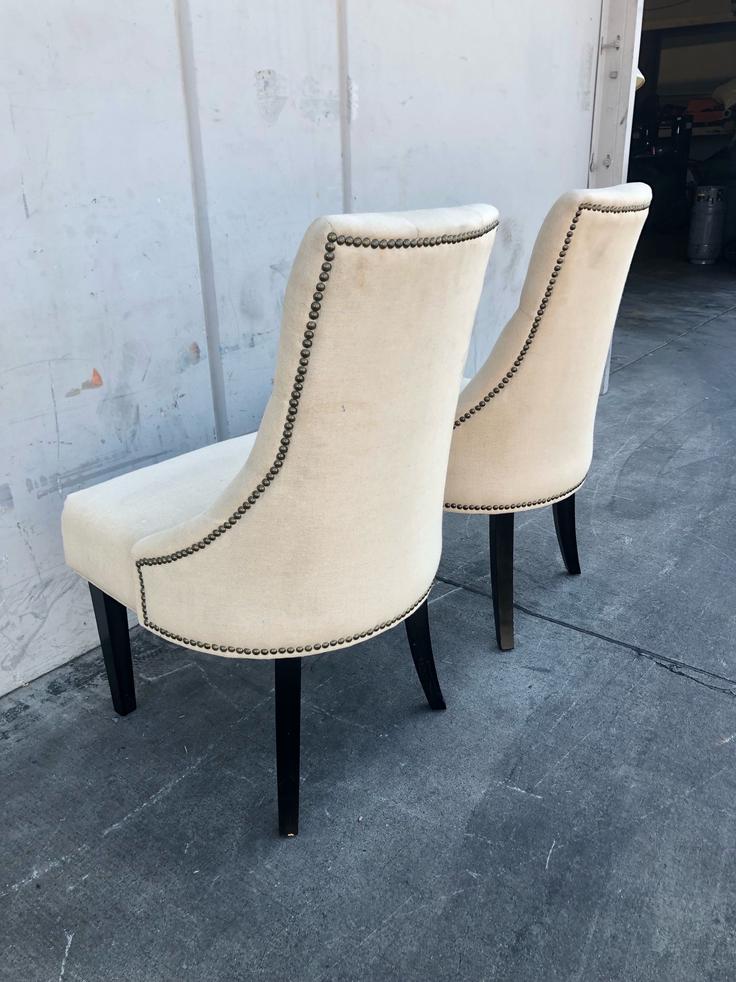white 2 tufted dining side chairs lydia style