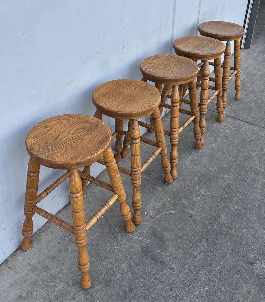 5 Vintage Rustic Amish Barstools Farmstyle Towne square