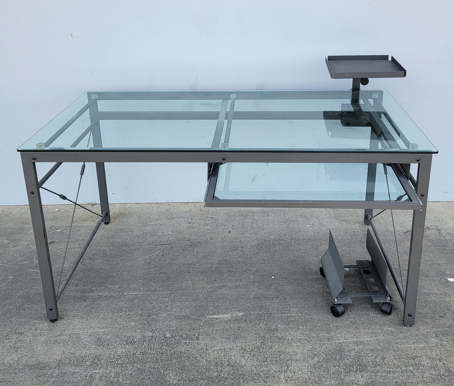 Glass/Metal Computer Desk