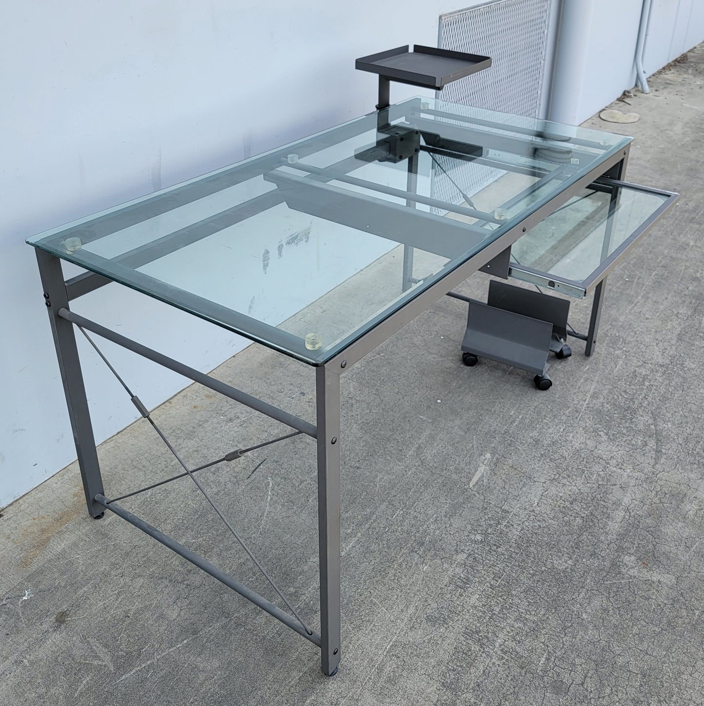 Glass/Metal Computer Desk
