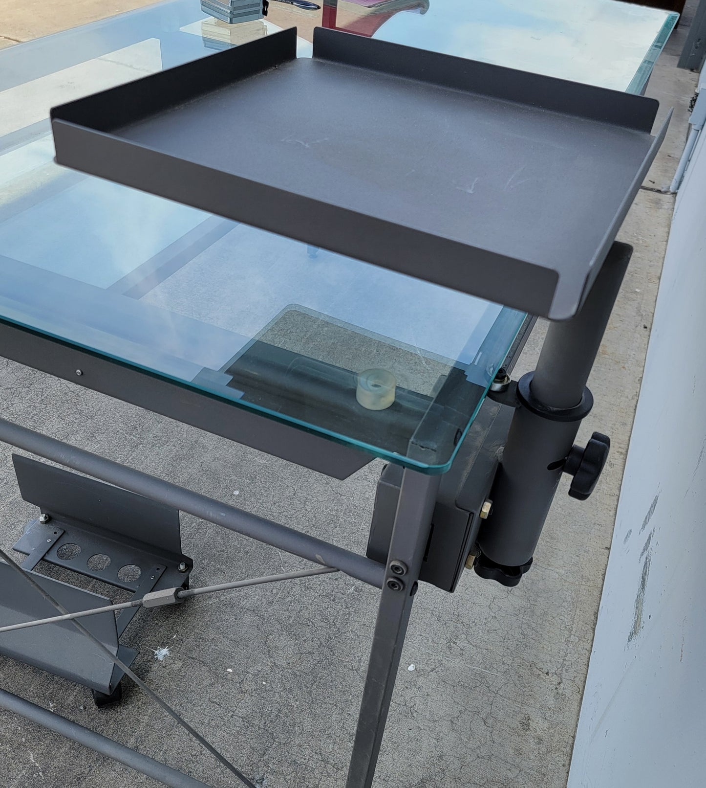 Glass/Metal Computer Desk