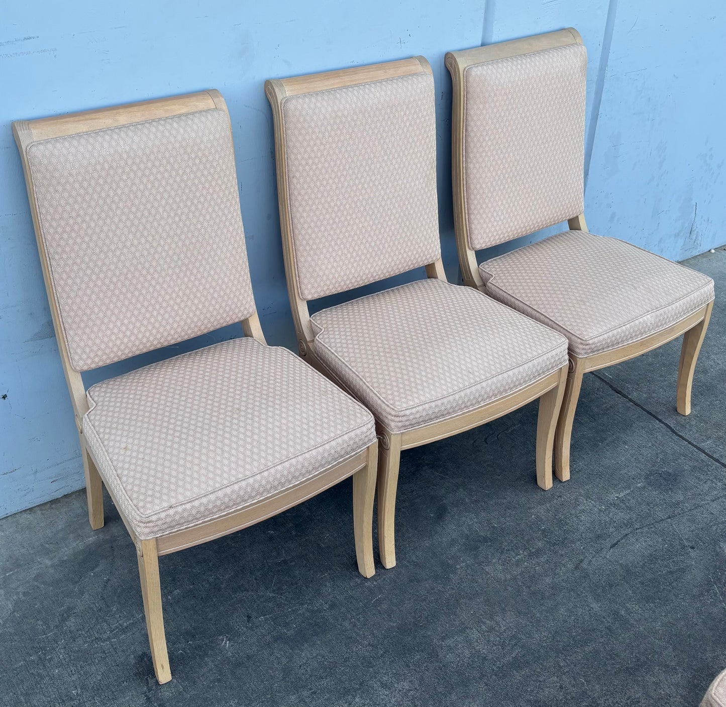 Thomasville light wood dining chairs (6)
