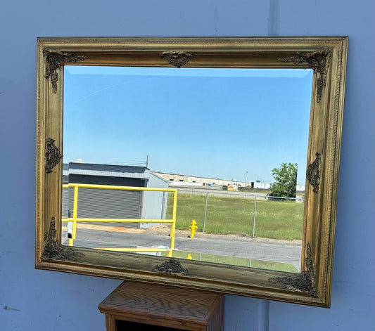 Large Gold Silverwood Products by Costco Wood Carved Gold mirror