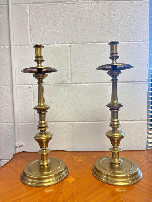 Antique Brass Candle Holders