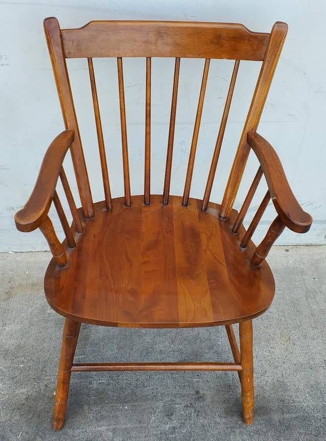 Windsor style fan back armchair
