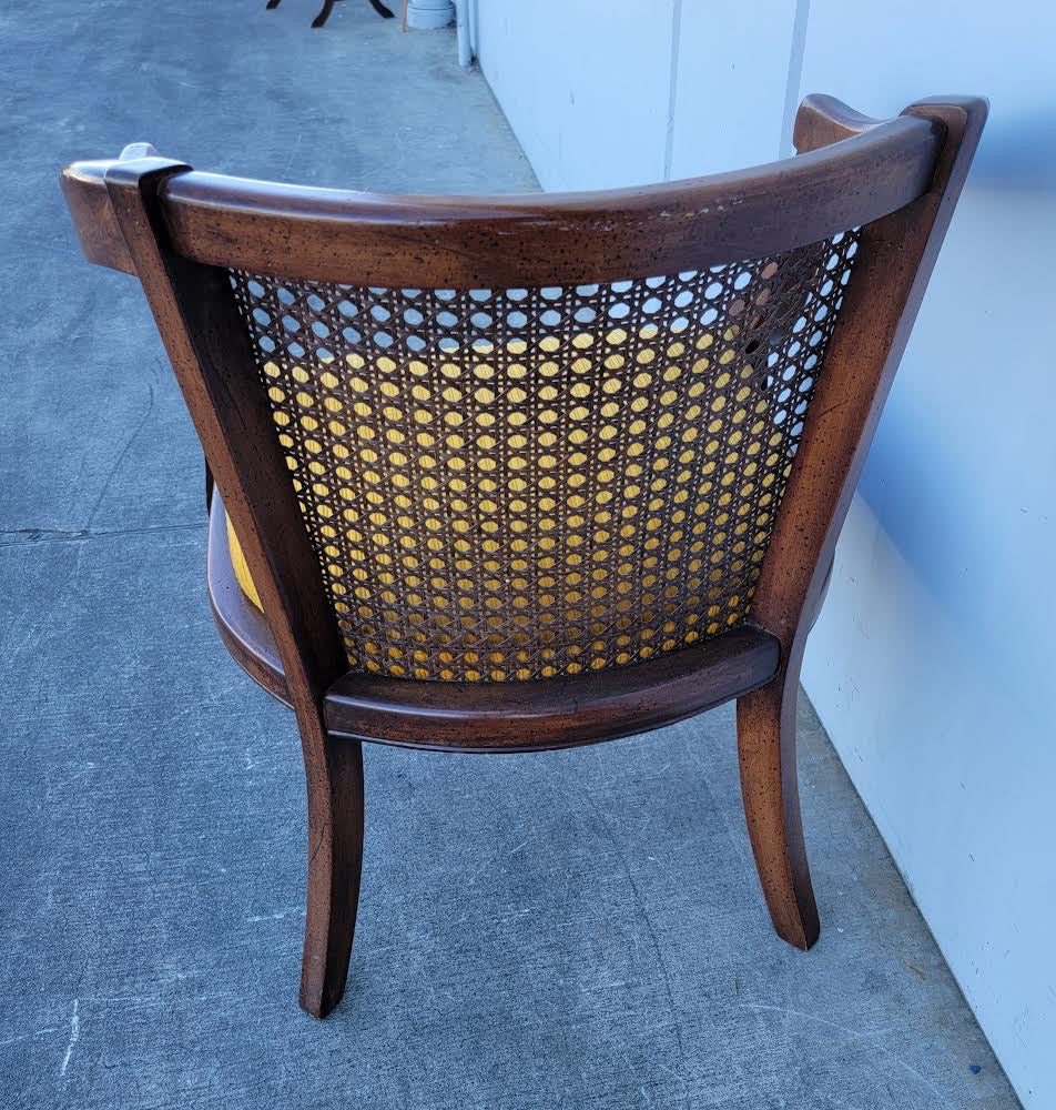 Vintage cane/wicker/ rattan barrel armchair