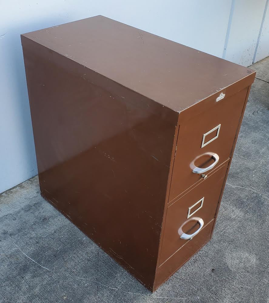 all steel equipmenting brown 2 drawer file cabinet