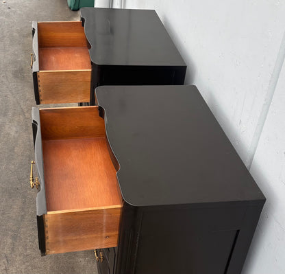 Black and gold nightstands/ bedside tables (2)