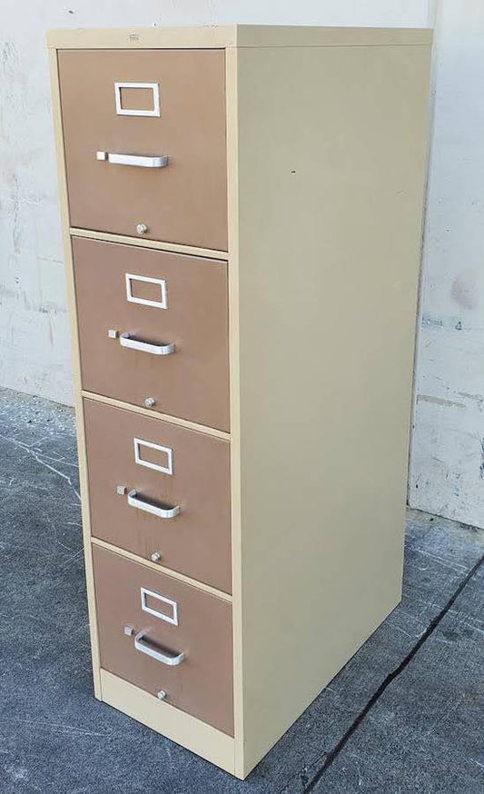 Hon metal tan vertical 4 drawer file cabinet