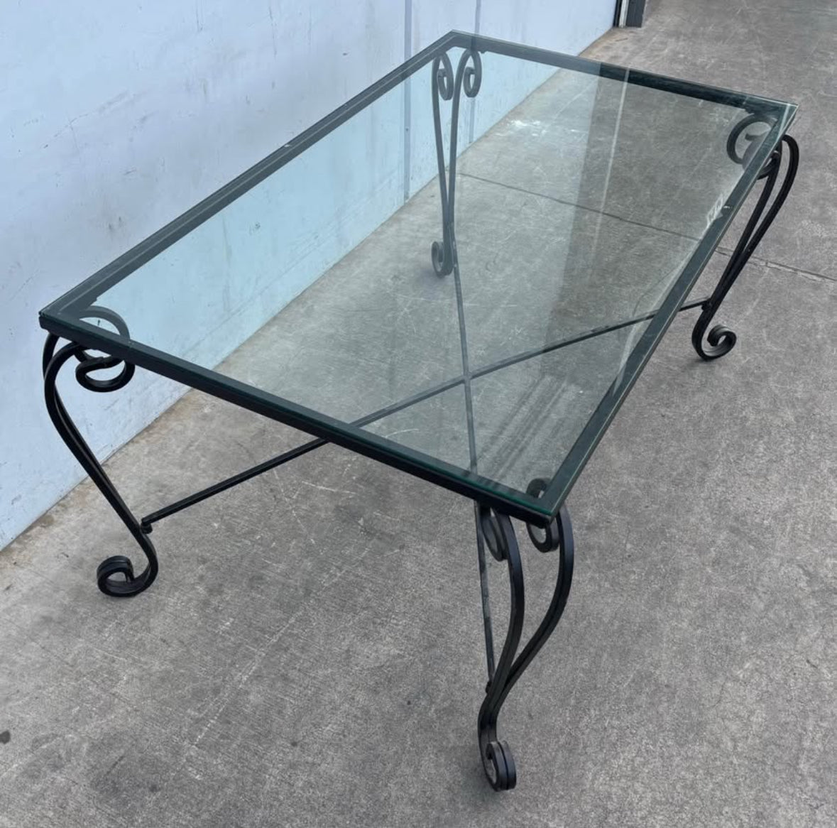 Mid 20th Century Outdoor Indoor Patio Iron Table
