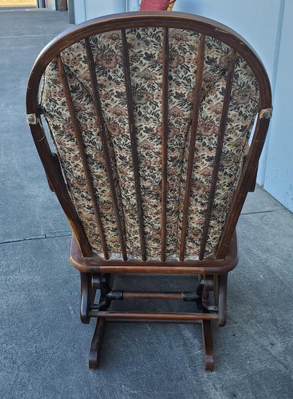 antique/ vintage rocking armchair floral cushion