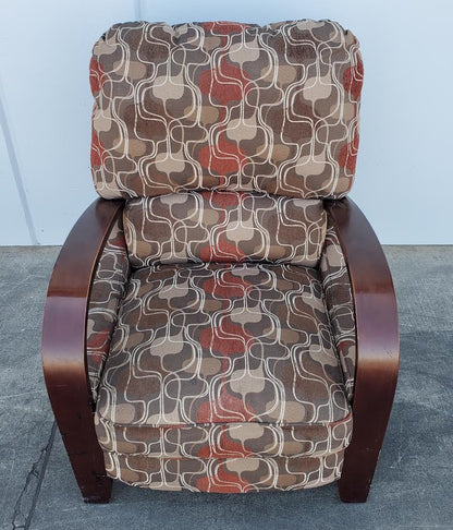 Brown fabric recliner armchair accent/living room chair