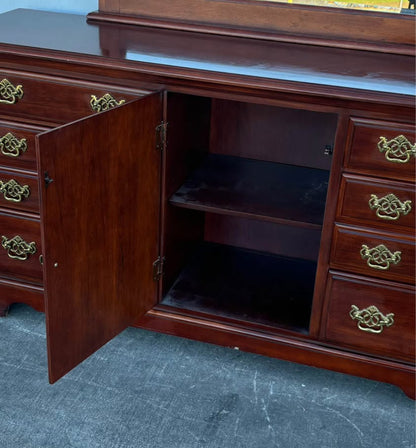Cherry Dresser with Mirror