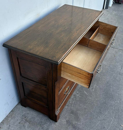 Dark wood dresser/ chest of drawers