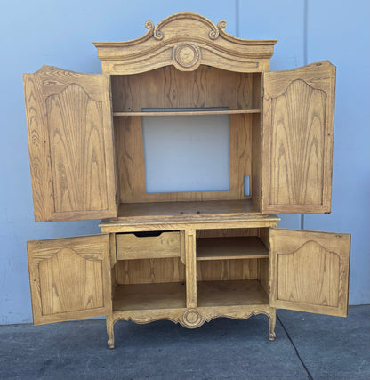 Baker furniture light wood armoire/ wardrobe cabinet entertainment center