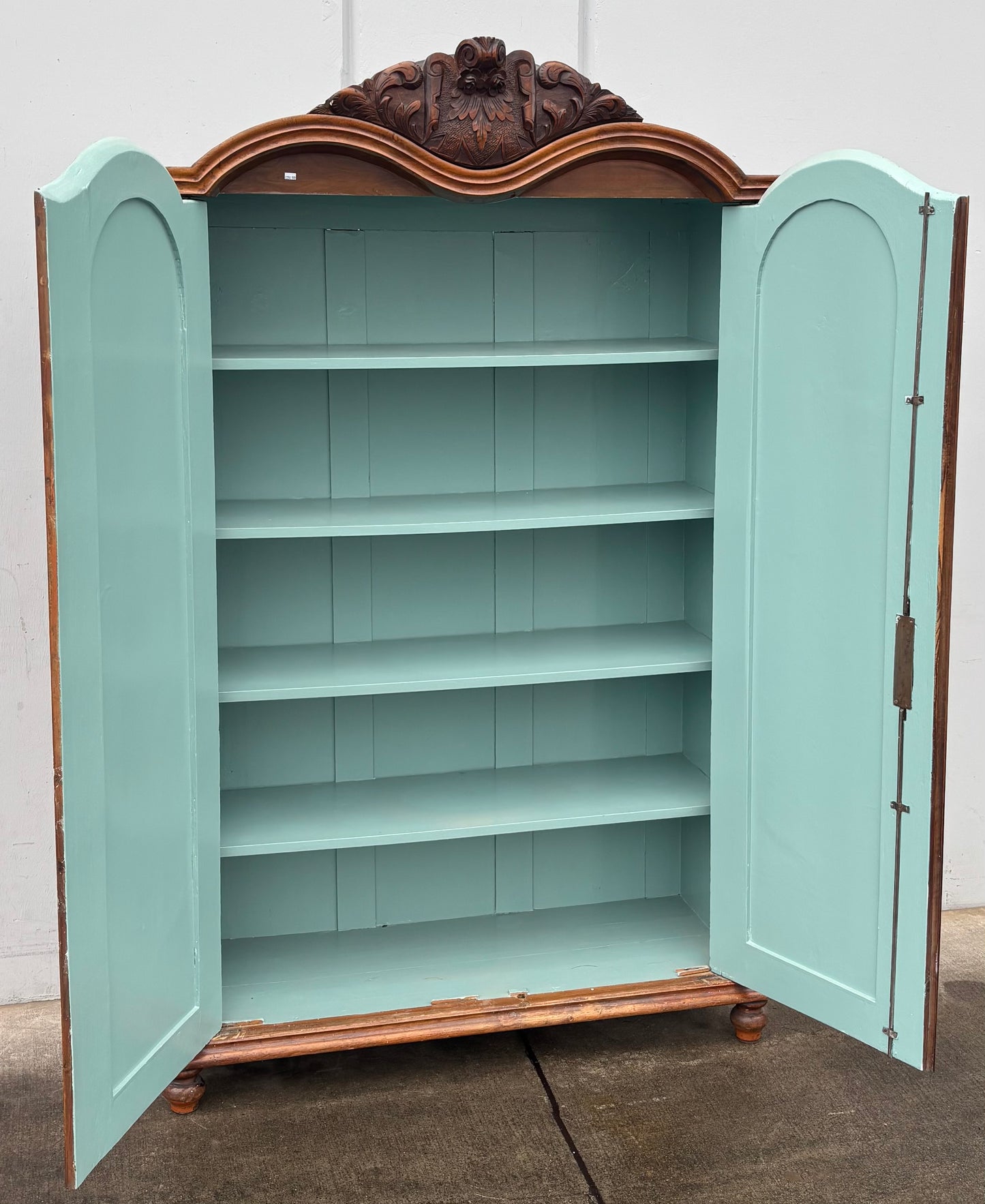 Vintage/antique two door walnut armoire/wardrobe cabinet (2/$350 each)