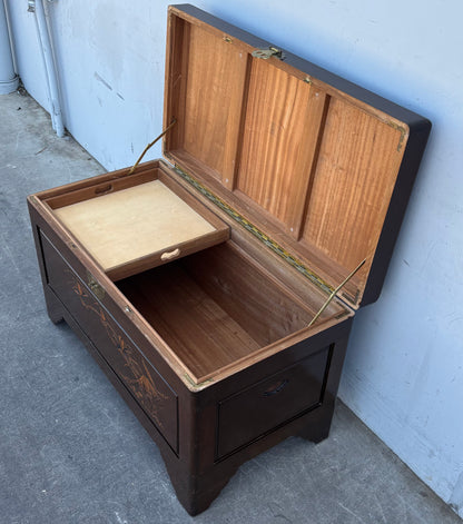 Chinese Carved Antique Dowry Chest or Coffee Table