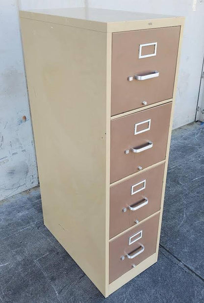 Hon metal tan vertical 4 drawer file cabinet