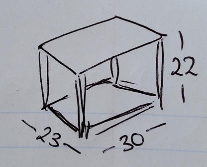 Glass top end/side table
