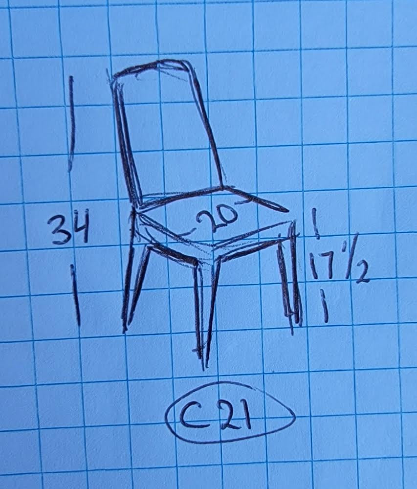 Blue/green 4 dining side chairs