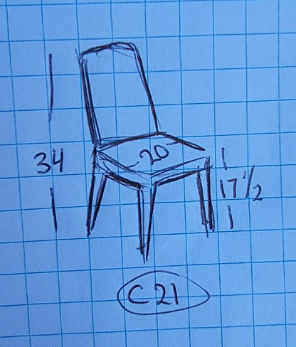 Blue/green 4 dining side chairs